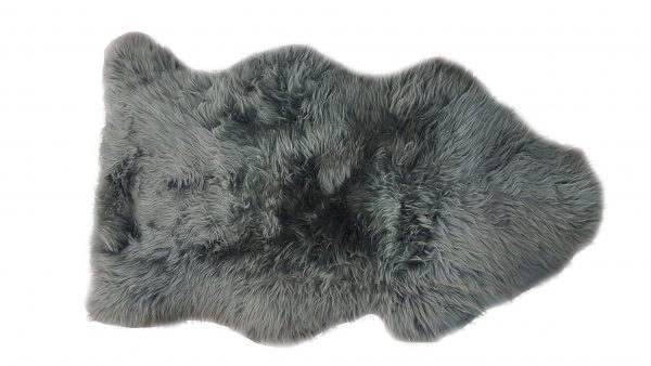 Long Wool Sheepskin Rug charcoal