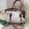 Small Cowhide Travel Bag chestnut